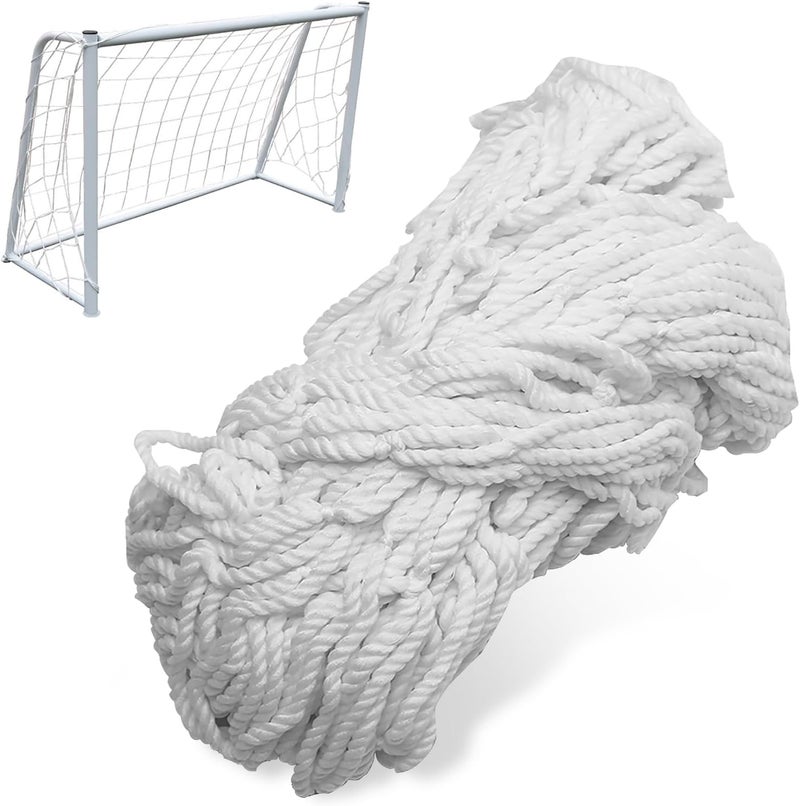 Frdhee Soccer Goal Net, Sports Soccer Replacement Goal Nets Football Net Soccer Netting for Backyard Games and Training for Adults and Youth Soccer Practice, White - Image 1